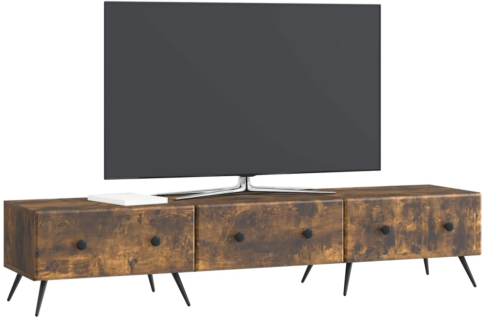 TV staliukas Televizoriaus spintelė Dūminio ąžuolo 147 x 34,5 x 30 cm