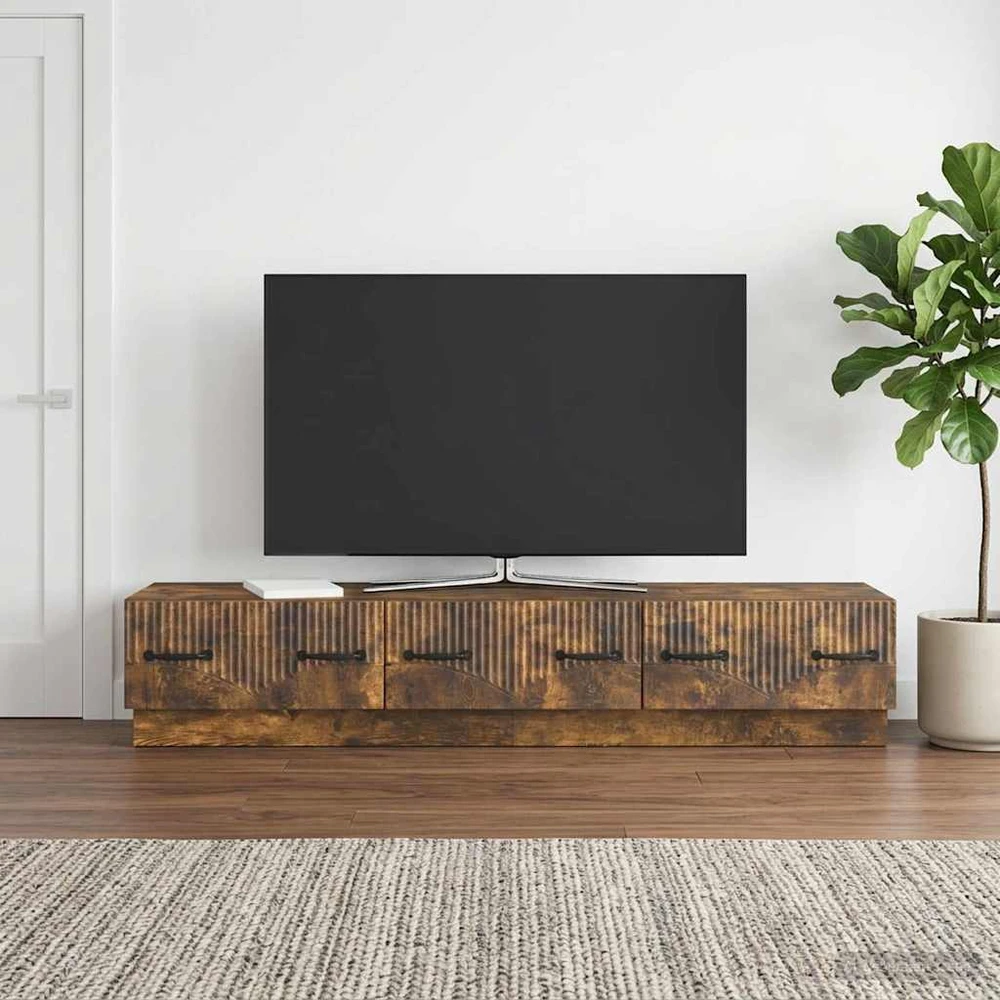 TV staliukas Televizoriaus spintelė Dūminio ąžuolo 147 x 34,5 x 27 cm