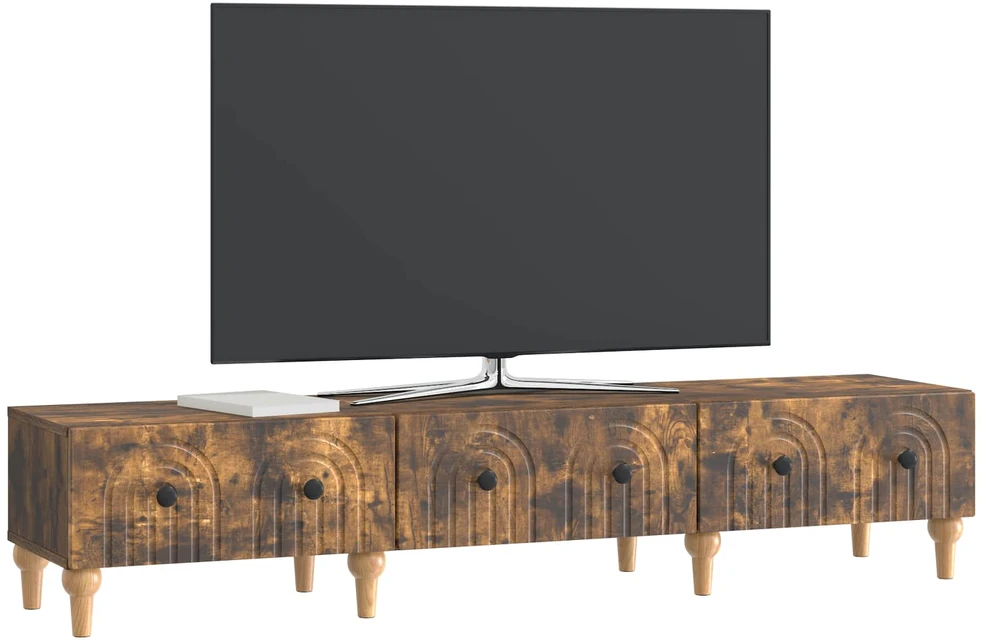 TV staliukas Televizoriaus spintelė Dūminio ąžuolo 147 x 34,5 x 30 cm