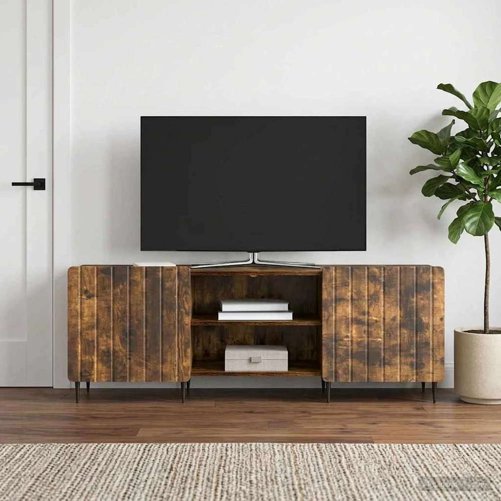 TV staliukas Televizoriaus spintelė Dūminio ąžuolo 150 x 31 x 52 cm