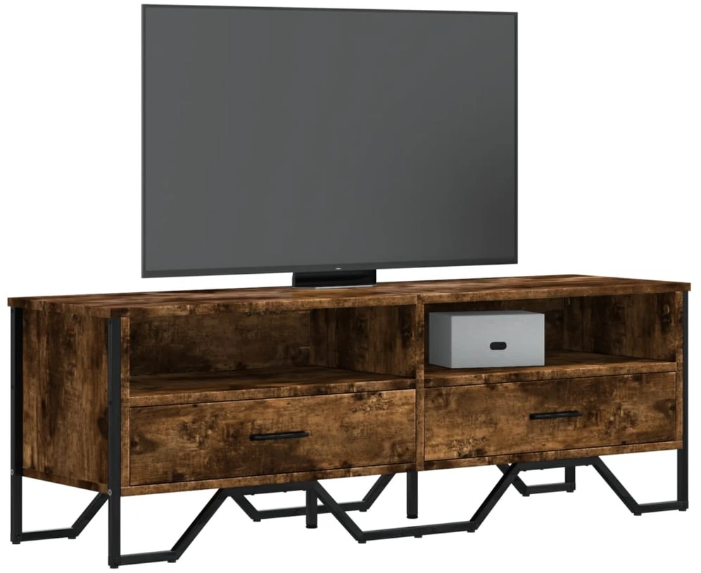 TV staliukas Televizoriaus spintelė, dūminio ąžuolo, 122x34x41cm, mediena