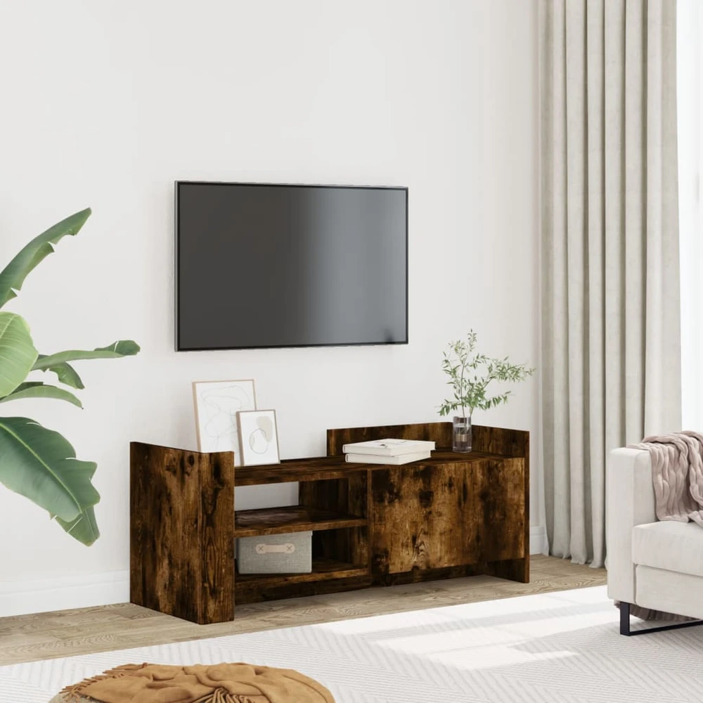 TV staliukas Televizoriaus spintelė, dūminio ąžuolo, 100x35x40cm, mediena