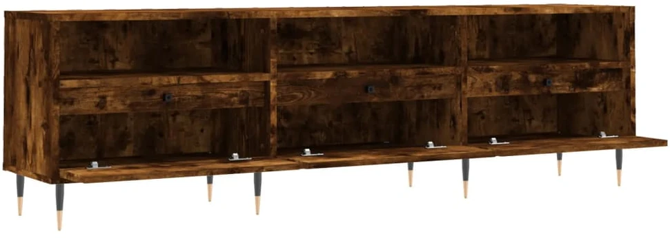 TV staliukas Televizoriaus spintelė, dūminio ąžuolo, 150x30x44,5cm, mediena