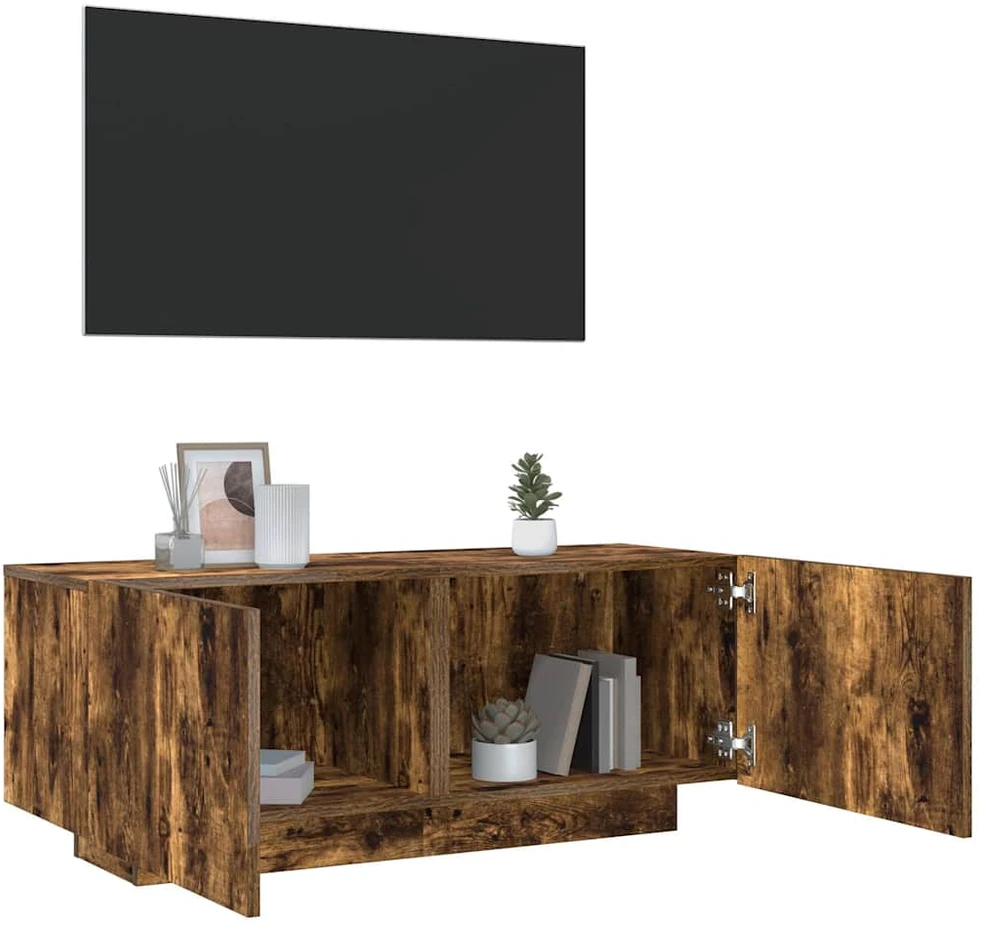 TV staliukas Televizoriaus spintelė, dūminio ąžuolo, 100x35x40cm, mediena