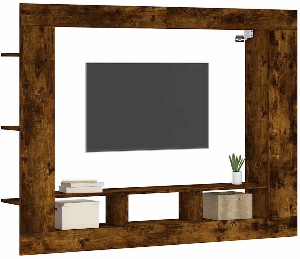 TV staliukas Televizoriaus spintelė, dūminio ąžuolo, 152x22x113cm, mediena