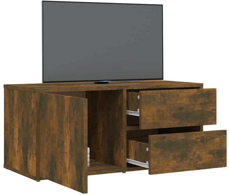 TV staliukas Televizoriaus spintelė, dūminio ąžuolo, 80x34x36cm, mediena