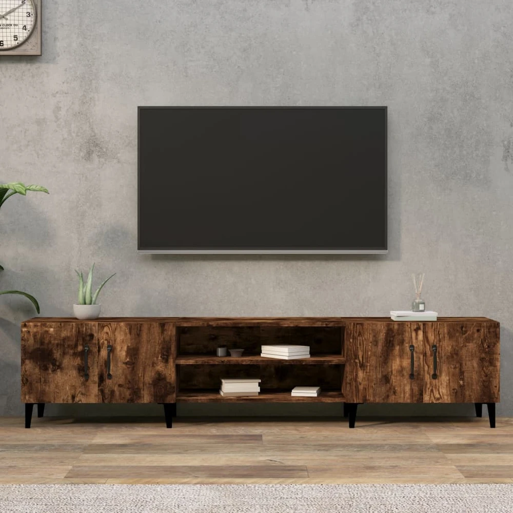 TV staliukas Televizoriaus spintelė, dūminio ąžuolo, 180x31,5x40cm, mediena