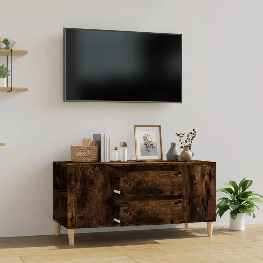 TV staliukas Televizoriaus spintelė, dūminio ąžuolo, 102x44,5x50cm, mediena