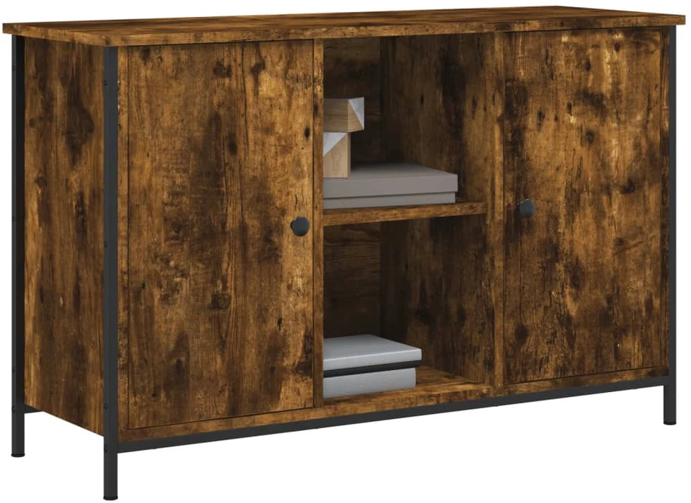 TV staliukas Televizoriaus spintelė, dūminio ąžuolo, 100x35x65cm, mediena