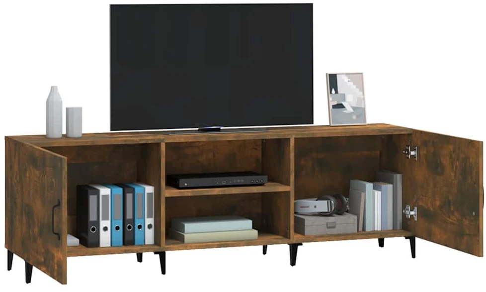 TV staliukas Televizoriaus spintelė, dūminio ąžuolo, 150x30x50cm, mediena