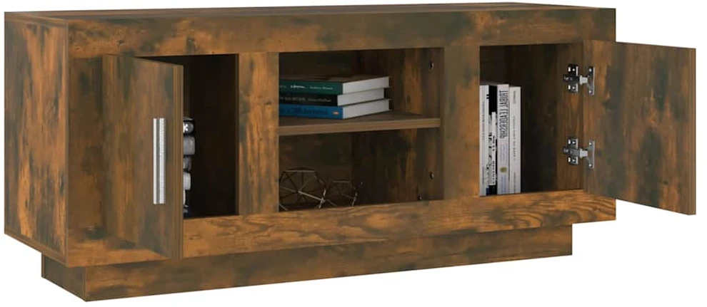TV staliukas Televizoriaus spintelė, dūminio ąžuolo, 102x35x45cm, mediena