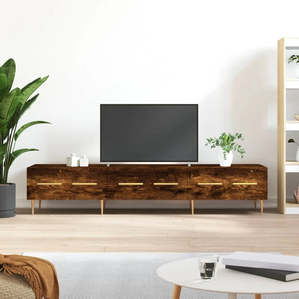 TV staliukas Televizoriaus spintelė, dūminio ąžuolo, 150x36x30cm, mediena