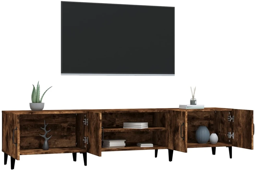 TV staliukas Televizoriaus spintelė, dūminio ąžuolo, 180x31,5x40cm, mediena