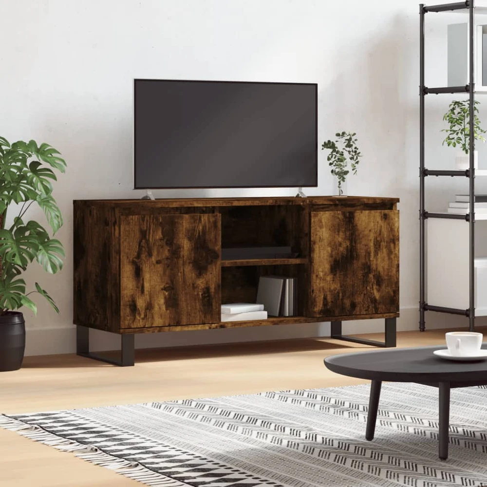 TV staliukas Televizoriaus spintelė, dūminio ąžuolo, 104x35x50cm, mediena