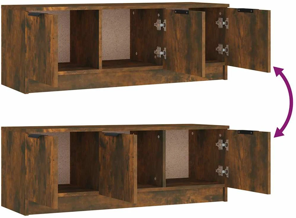 TV staliukas Televizoriaus spintelė, dūminio ąžuolo, 102x35x36,5cm, mediena