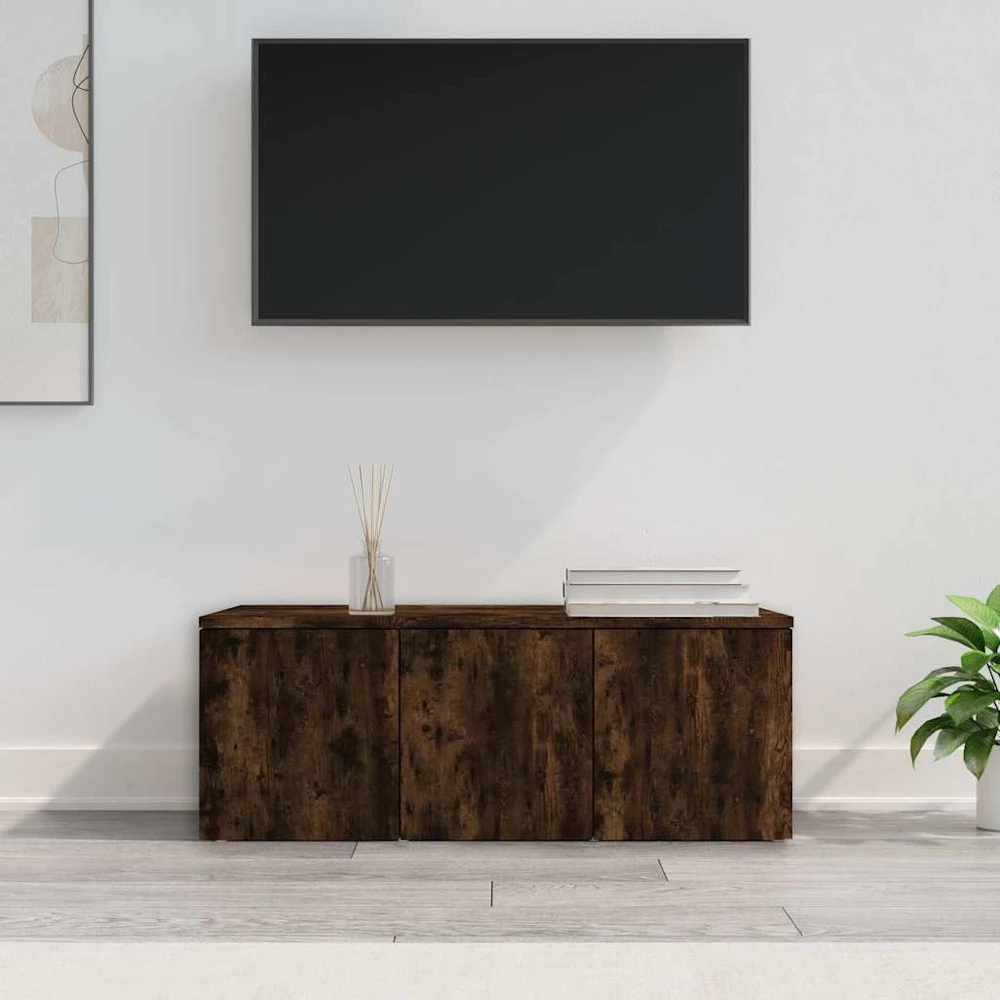 TV staliukas Televizoriaus spintelė, dūminio ąžuolo, 80x34x30cm, mediena