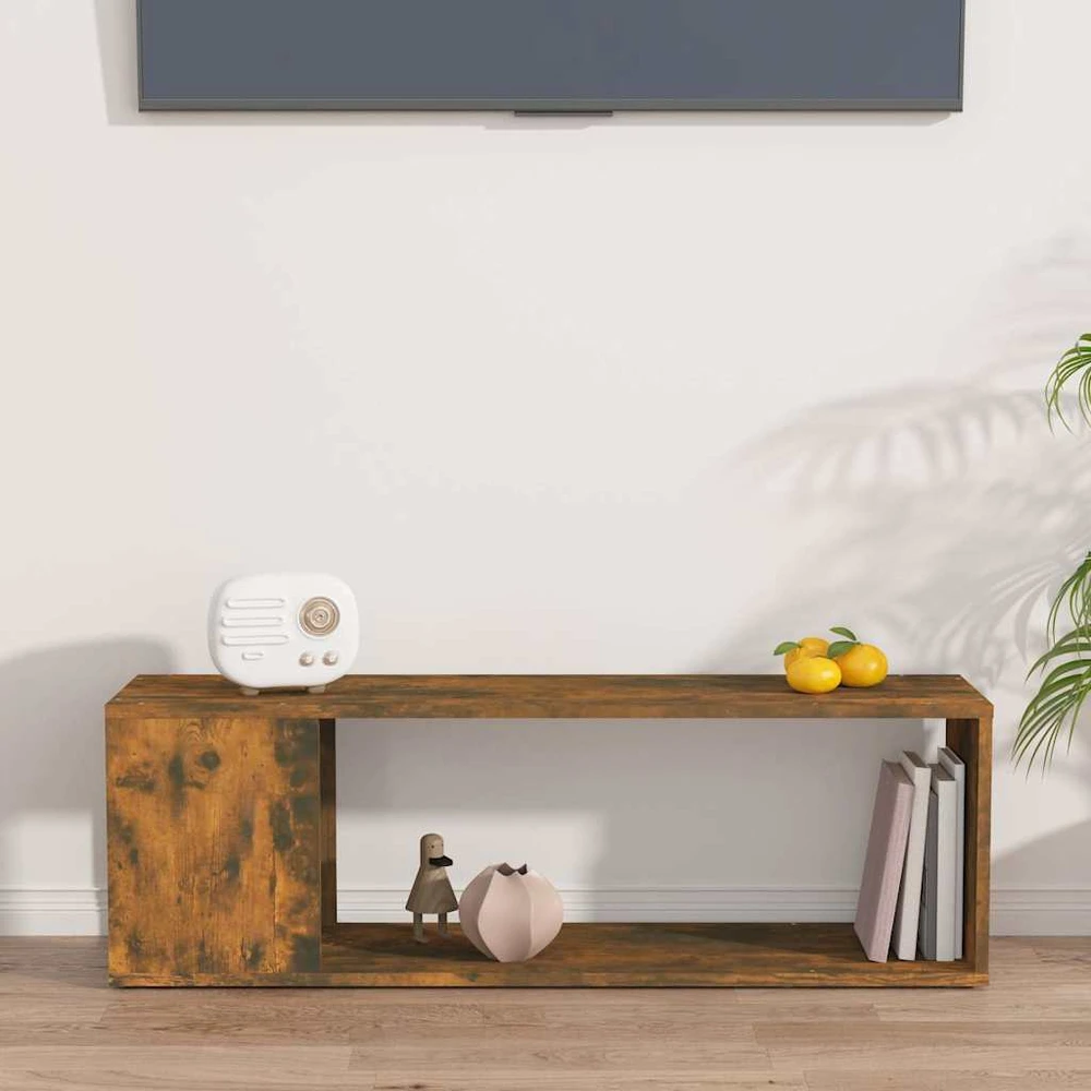 TV staliukas Televizoriaus spintelė, dūminio ąžuolo, 100x24x32cm, mediena