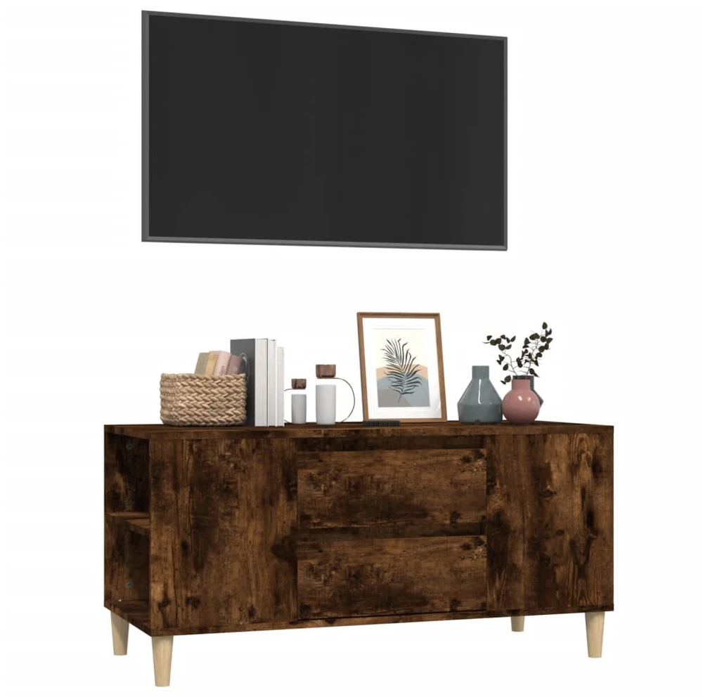 TV staliukas Televizoriaus spintelė, dūminio ąžuolo, 102x44,5x50cm, mediena