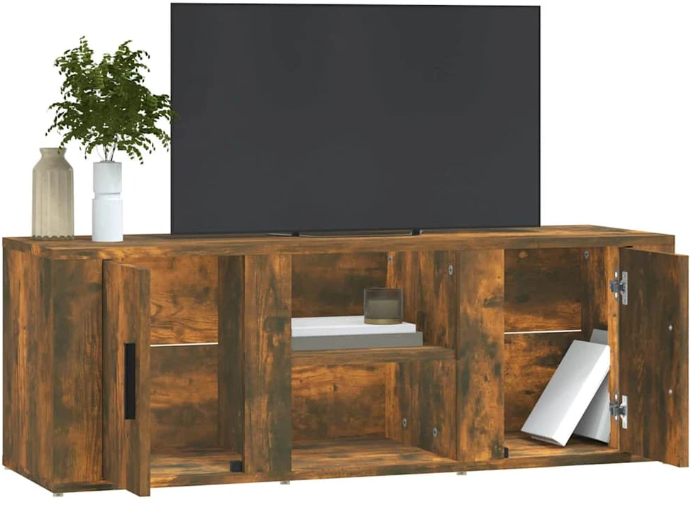 TV staliukas Televizoriaus spintelė, dūminio ąžuolo, 100x31,5x35cm, mediena