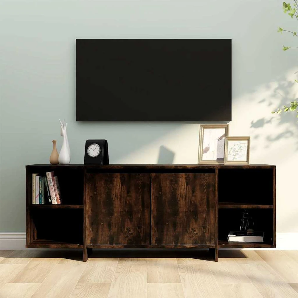 TV staliukas Televizoriaus spintelė, dūminio ąžuolo, 130x35x50cm, MDP