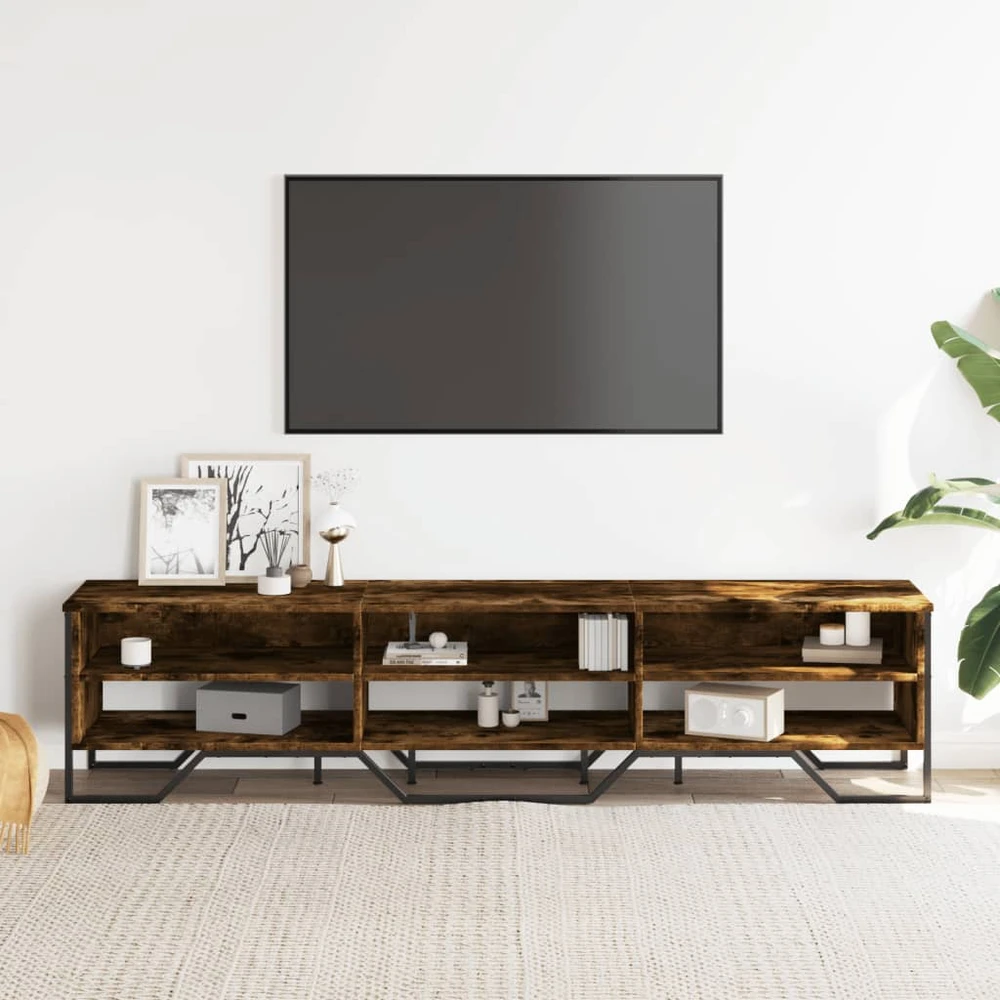 TV staliukas Televizoriaus spintelė, dūminio ąžuolo, 180x34x41cm, mediena