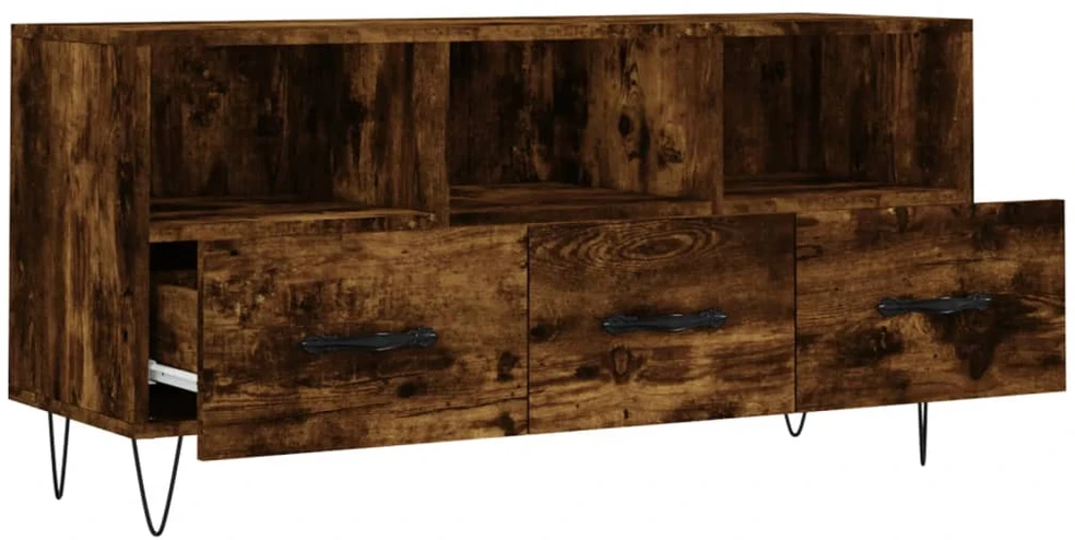 TV staliukas Televizoriaus spintelė, dūminio ąžuolo, 102x36x50cm, mediena