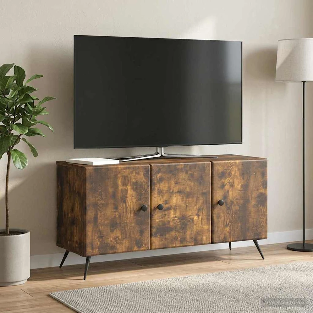 TV staliukas Televizoriaus spintelė Dūminio ąžuolo 99 x 34,5 x 50 cm