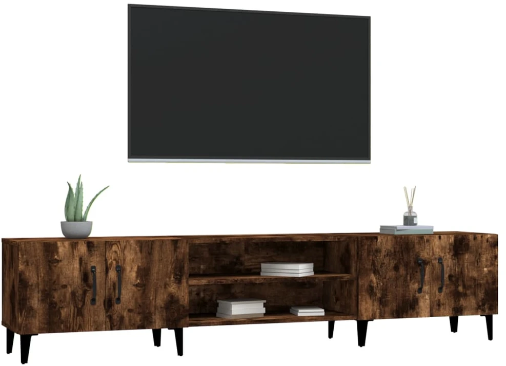 TV staliukas Televizoriaus spintelė, dūminio ąžuolo, 180x31,5x40cm, mediena
