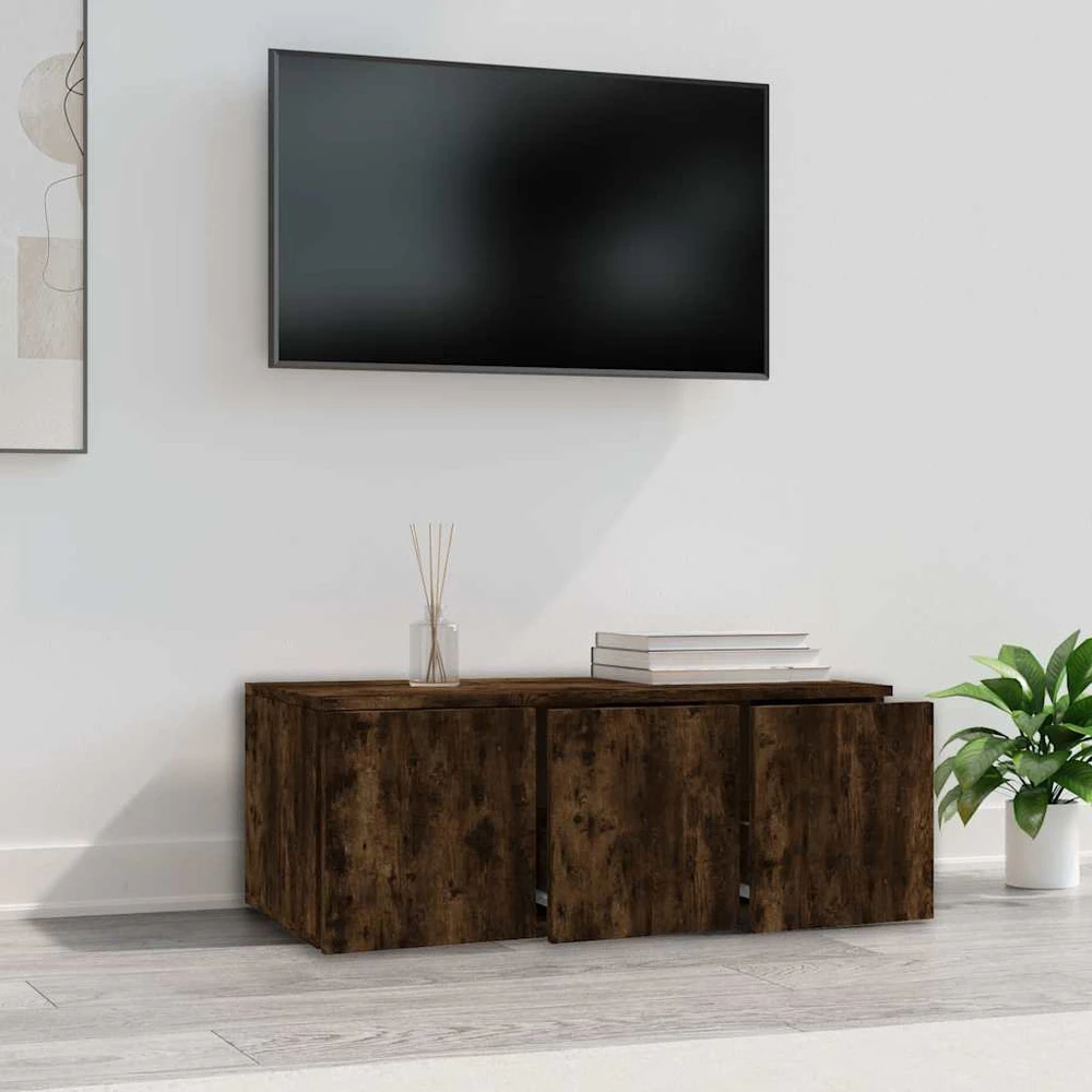 TV staliukas Televizoriaus spintelė, dūminio ąžuolo, 80x34x30cm, mediena