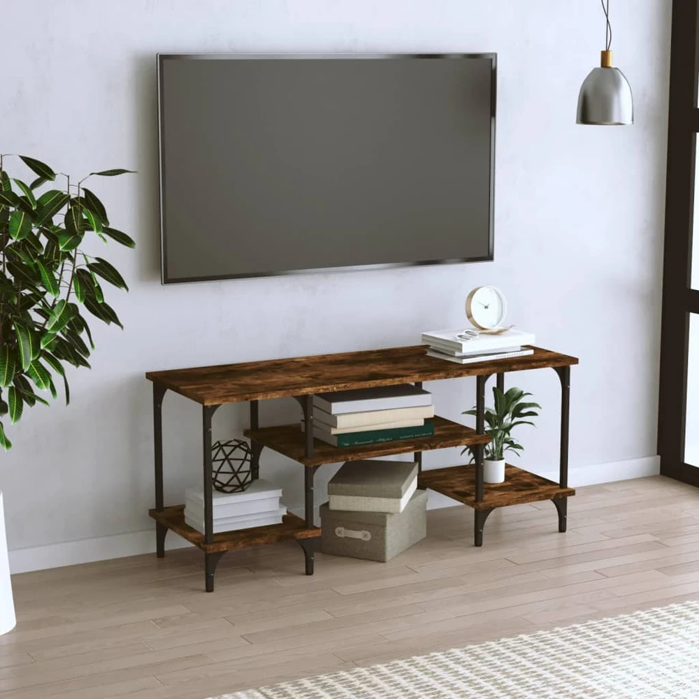 TV staliukas Televizoriaus spintelė, dūminio ąžuolo, 102x35x45,5cm, mediena