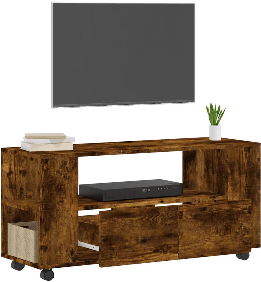 TV staliukas Televizoriaus spintelė, dūminio ąžuolo, 102x34,5x43cm, mediena