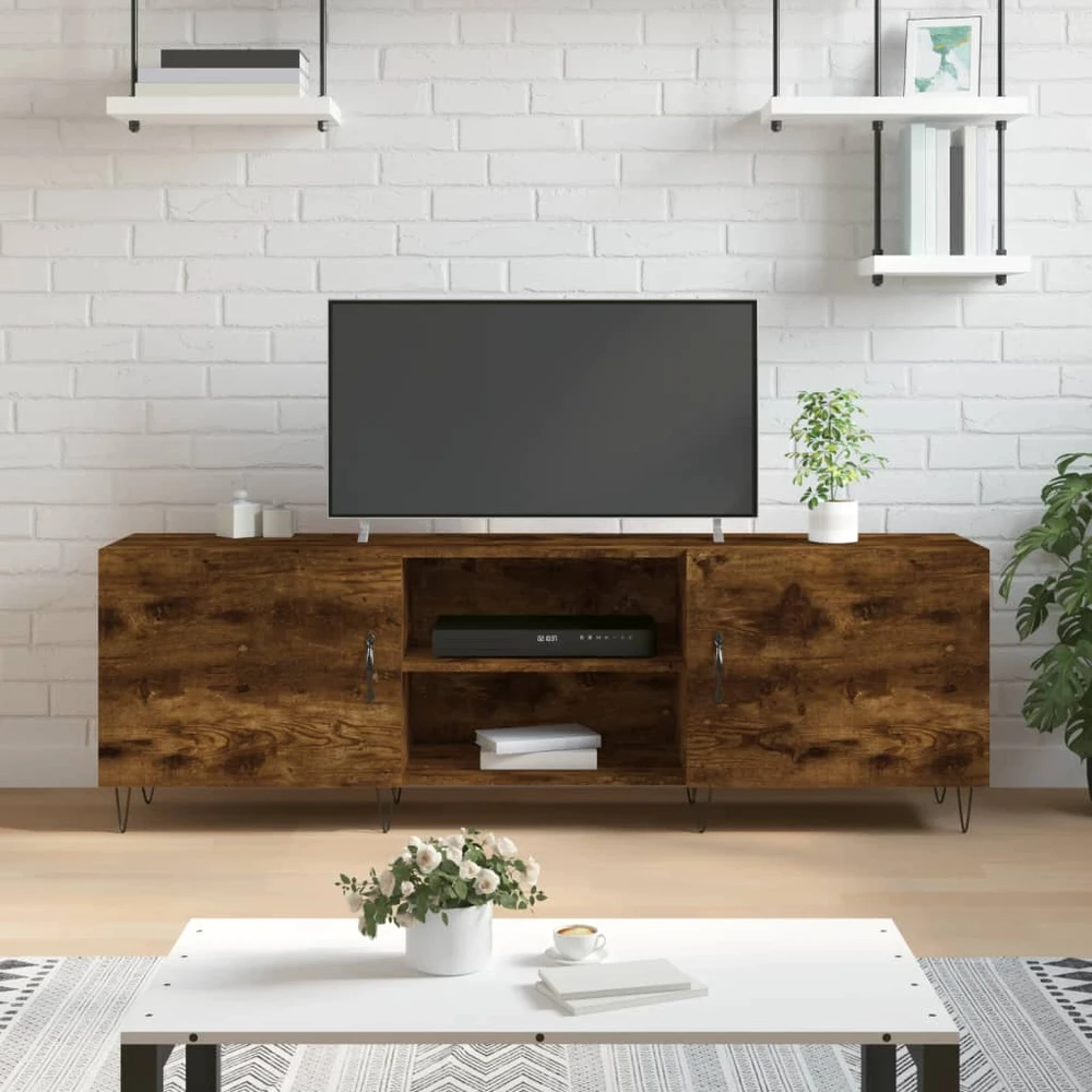 TV staliukas Televizoriaus spintelė, dūminio ąžuolo, 150x30x50cm, mediena