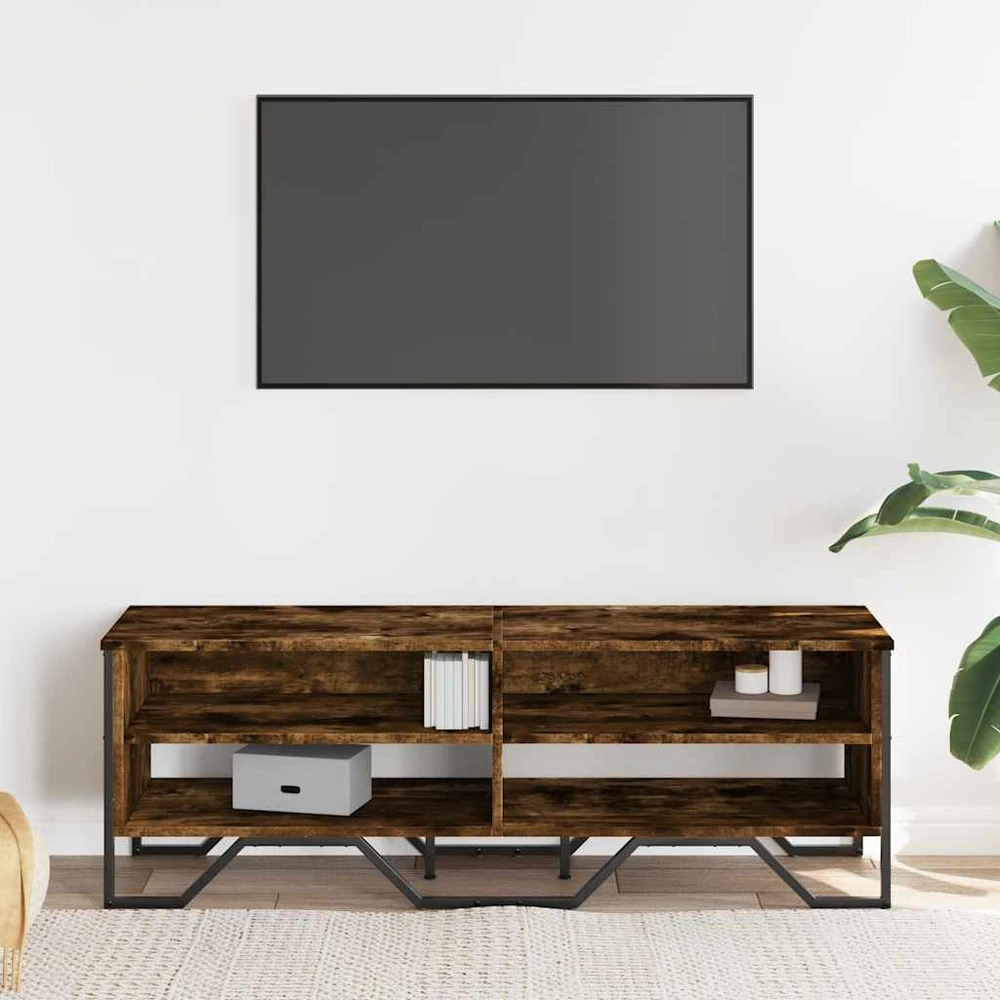 TV staliukas Televizoriaus spintelė, dūminio ąžuolo, 122x34x41cm, mediena