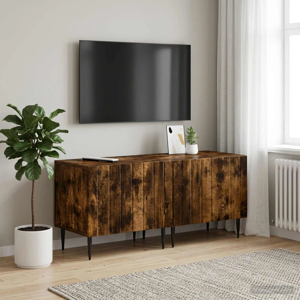 TV staliukas Televizoriaus spintelė Dūminio ąžuolo Apdirbta mediena