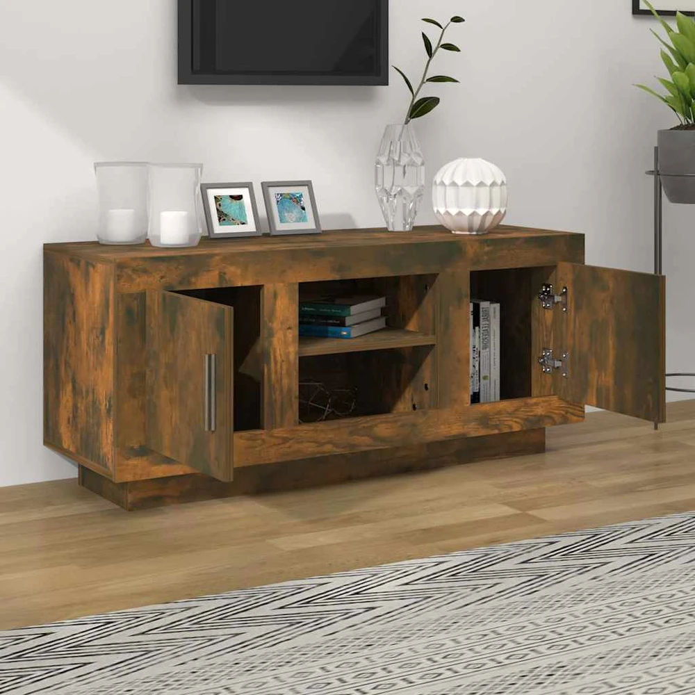 TV staliukas Televizoriaus spintelė, dūminio ąžuolo, 102x35x45cm, mediena