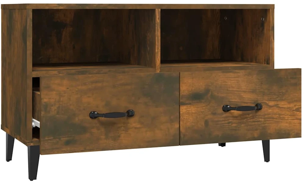TV staliukas Televizoriaus spintelė, dūminio ąžuolo, 80x36x50cm, mediena