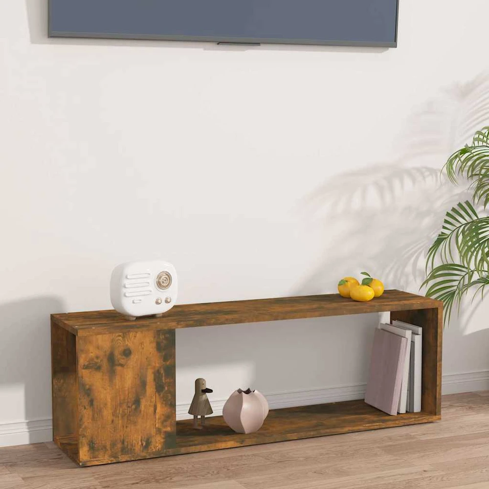 TV staliukas Televizoriaus spintelė, dūminio ąžuolo, 100x24x32cm, mediena