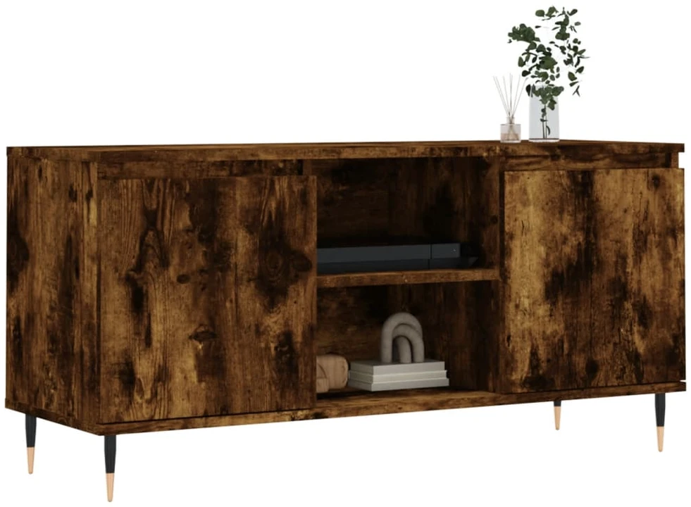 TV staliukas Televizoriaus spintelė, dūminio ąžuolo, 104x35x50cm, mediena