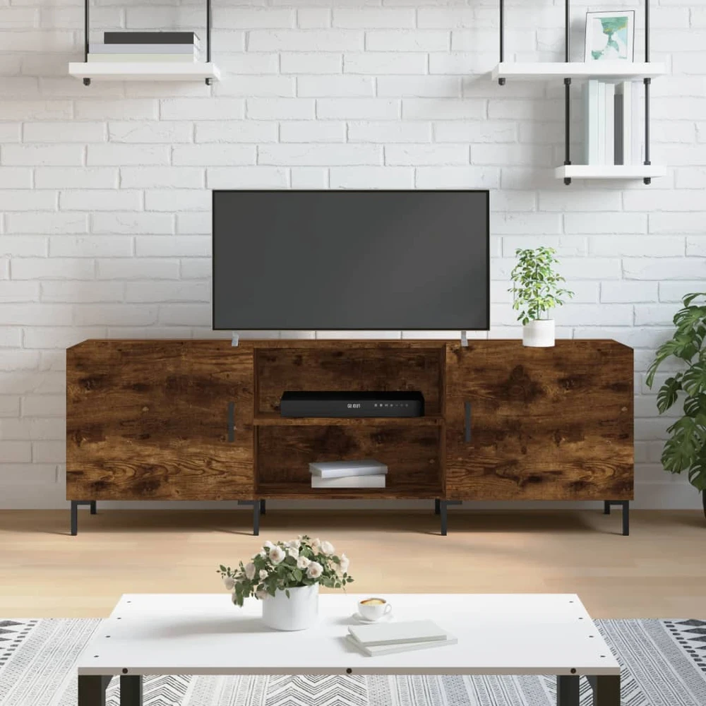 TV staliukas Televizoriaus spintelė, dūminio ąžuolo, 150x30x50cm, mediena