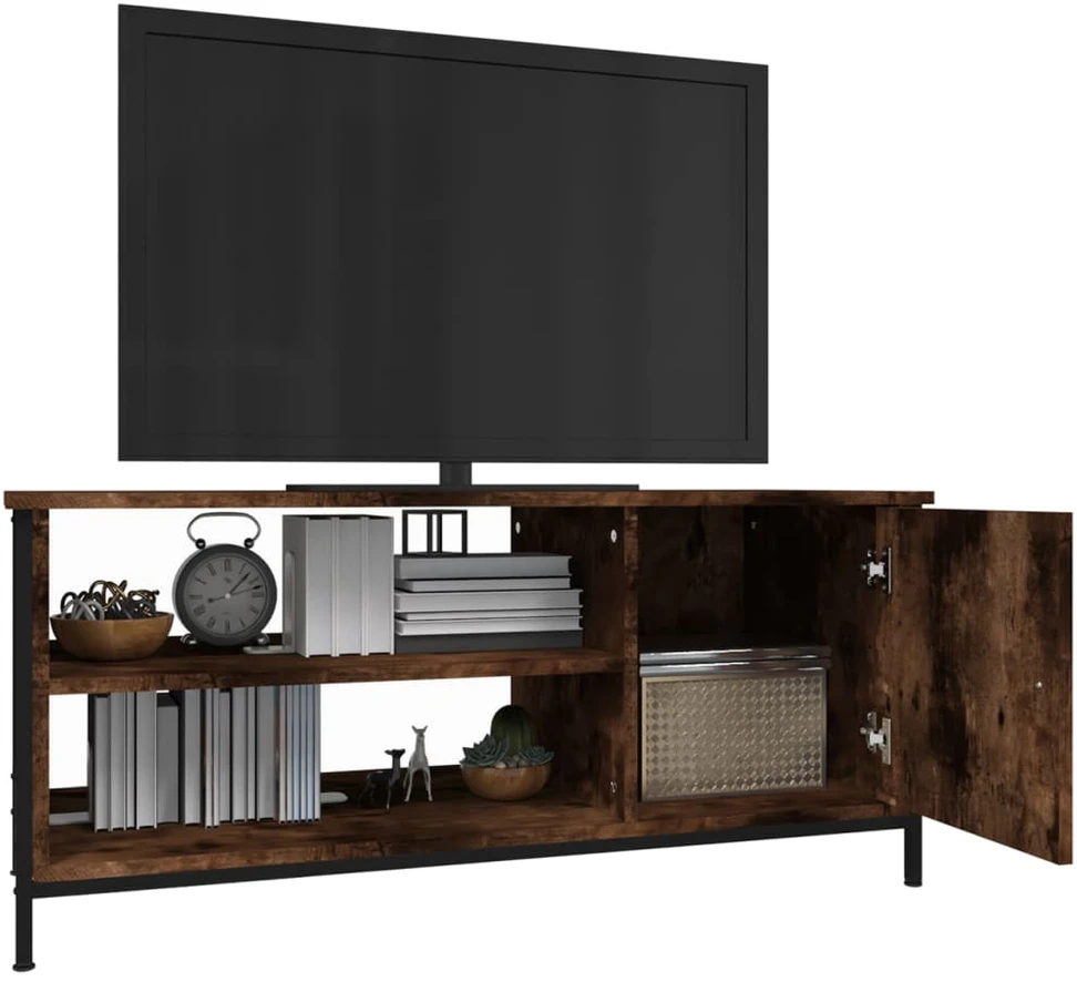 TV staliukas Televizoriaus spintelė, dūminio ąžuolo, 100x40x45cm, mediena