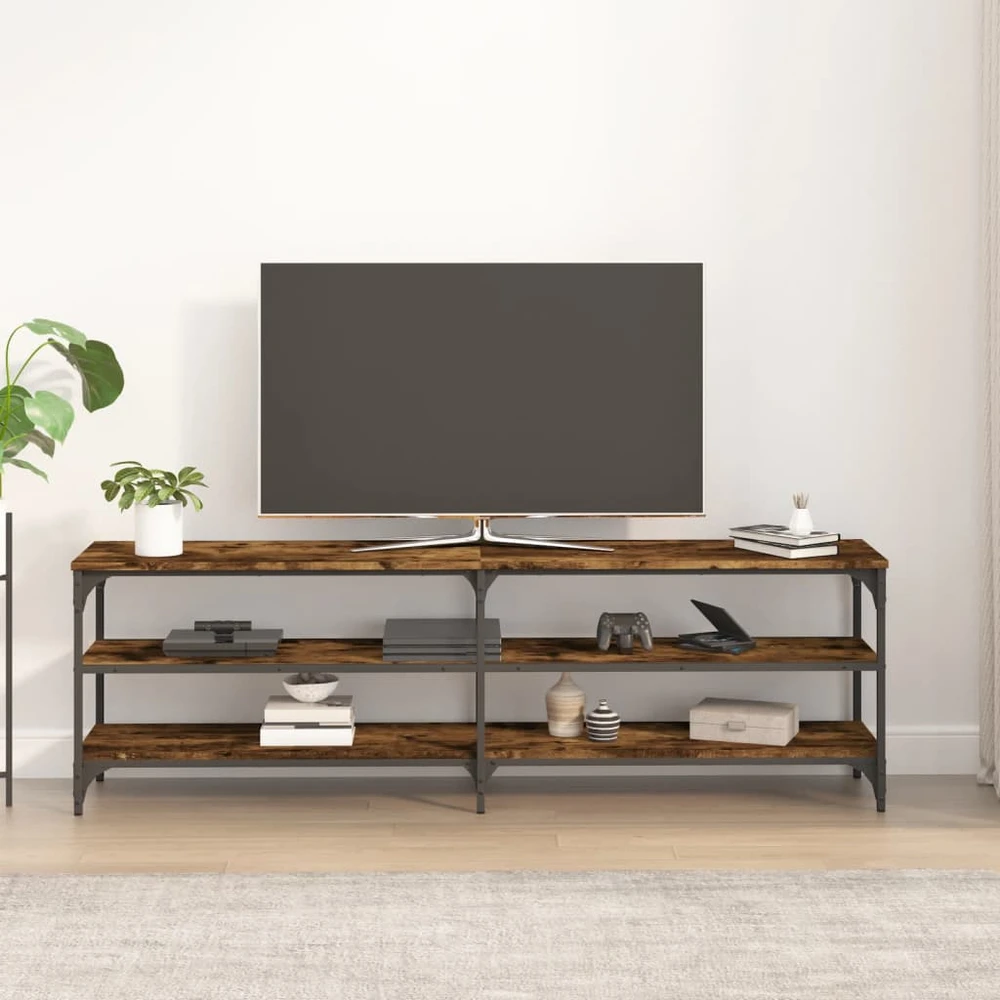 TV staliukas Televizoriaus spintelė, dūminio ąžuolo, 160x30x50cm, mediena