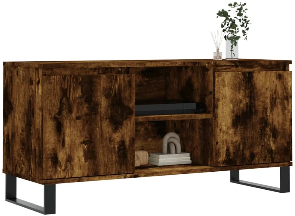 TV staliukas Televizoriaus spintelė, dūminio ąžuolo, 104x35x50cm, mediena