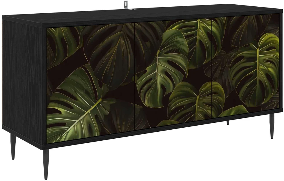 TV staliukas Televizoriaus spintelė ELBURG 102 x 33 x 51 cm Juodojo ąžuolo