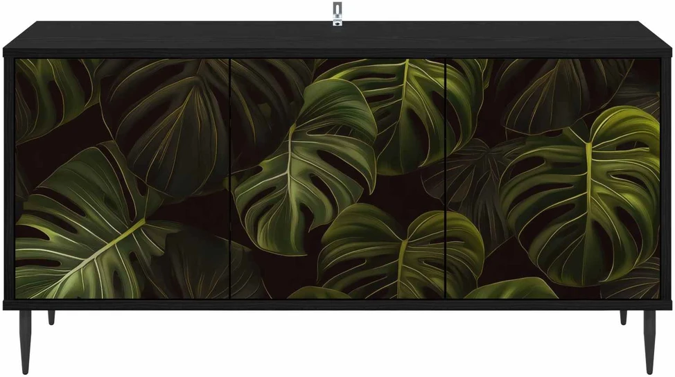 TV staliukas Televizoriaus spintelė ELBURG 102 x 33 x 51 cm Juodojo ąžuolo