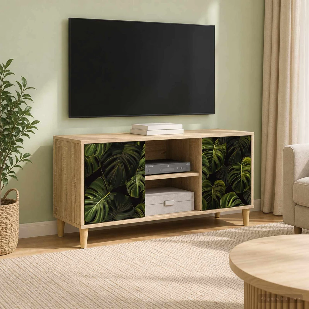 TV staliukas Televizoriaus spintelė ELBURG 102 x 33 x 50 cm Sonoma ąžuolo