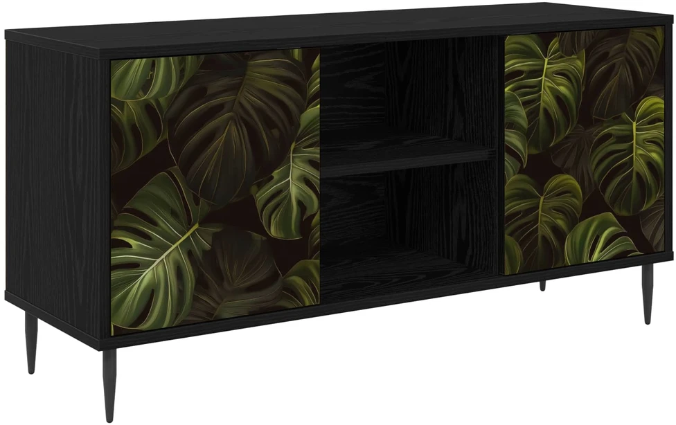 TV staliukas Televizoriaus spintelė ELBURG 102 x 33 x 51 cm Juodojo ąžuolo