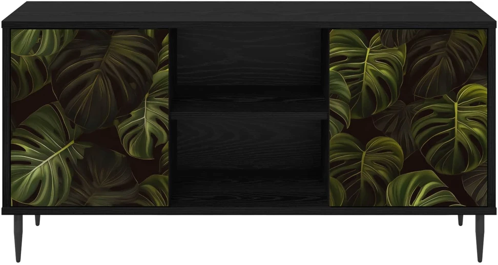 TV staliukas Televizoriaus spintelė ELBURG 102 x 33 x 51 cm Juodojo ąžuolo