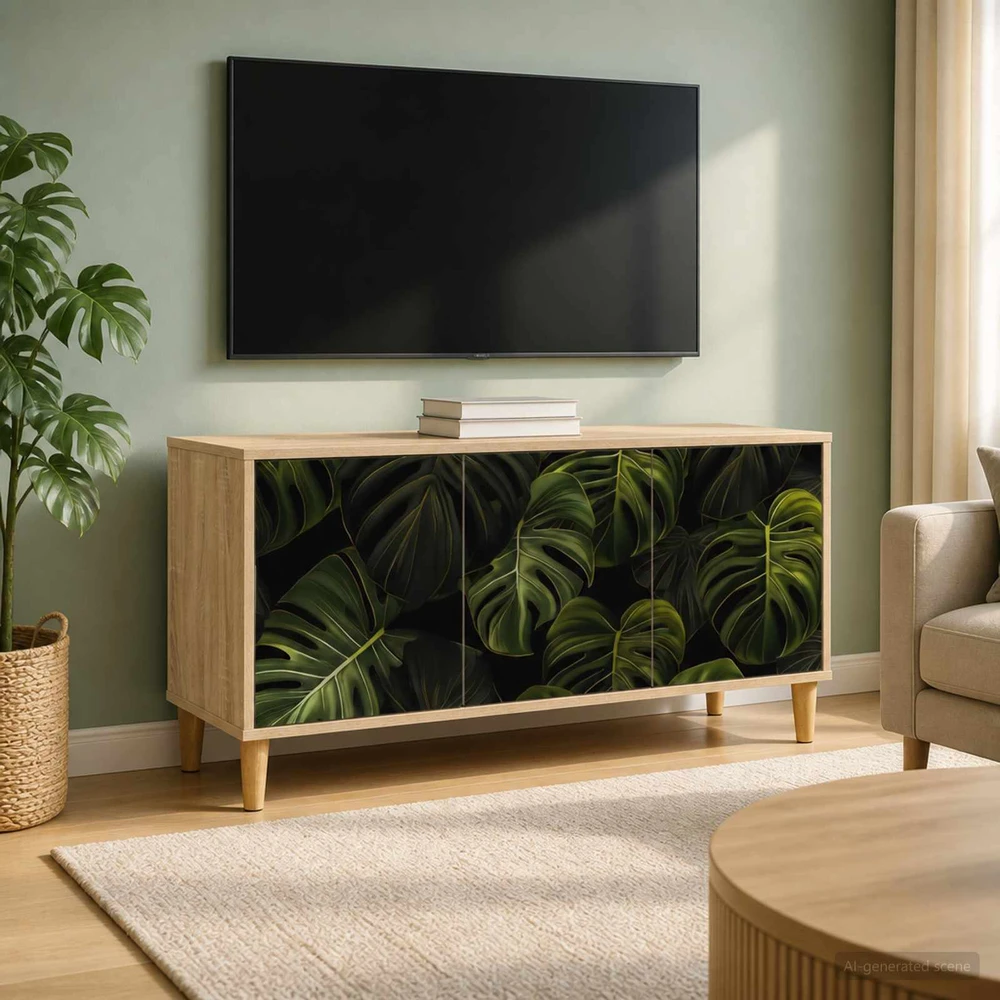 TV staliukas Televizoriaus spintelė ELBURG 102 x 33 x 50 cm Sonoma ąžuolo