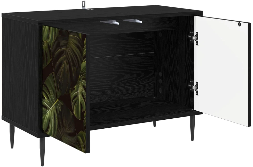 TV staliukas Televizoriaus spintelė ELBURG 69 x 33 x 50,5 cm Juodojo ąžuolo