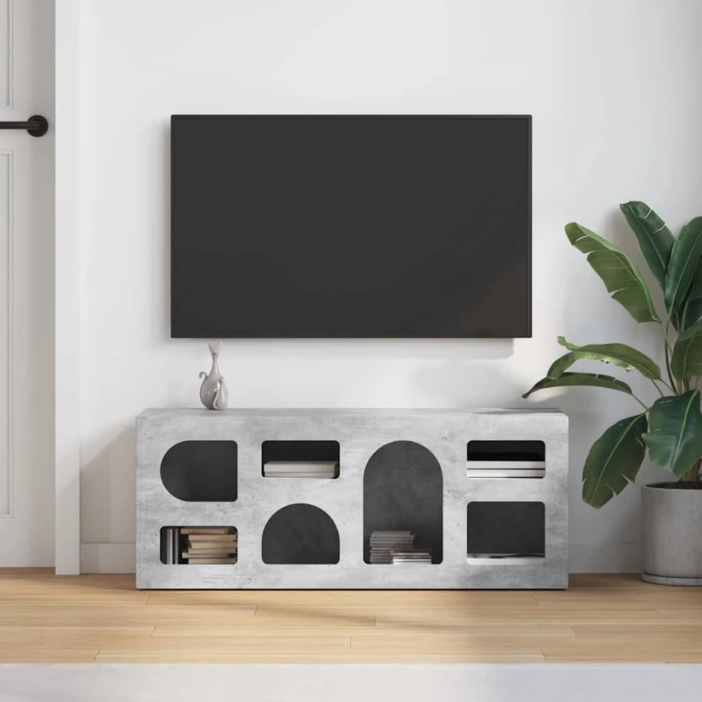 TV staliukas Televizoriaus spintelė ELST 100 x 35 x 40 cm Betono pilka